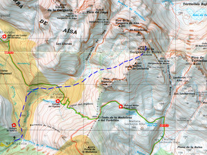 Croquis sobre el mapa de Alpina.