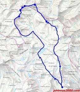 Mapa de la zona y croquis del recorrido