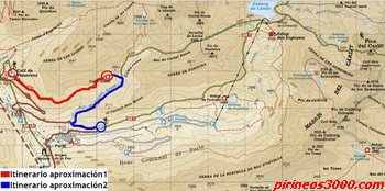 Mapa Alpina Zona Portè / Lanós.