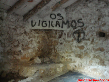 Interior del refugio.