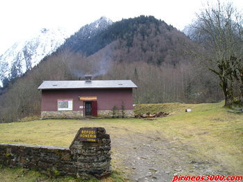 Vista del refugio.