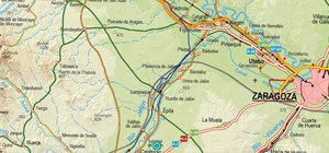 Mapa de la zona e itinerario efectuado. Fuente: www.ign.es