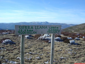 En la zona de sierra llana nos encontramos esta indicacion.