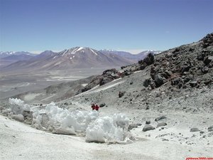 Penitentes en el camino a Tejos