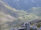 Desde la cima SE vista sobre el Valle del Forcau y el refugio Ángel Orus.