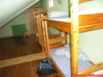 Una de las habitaciones del refugio