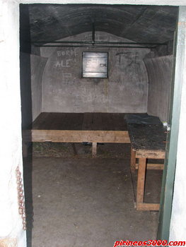 El interior de la cabaña