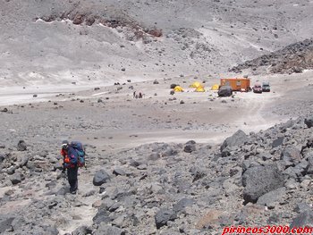 Llegada  al refugio Tejos