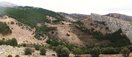 Vista desde la Cima del Tolmo del Collado de Barrevinosos y la pista que hemos recorrido hasta el collado que queda en la parte inferior izquierda.