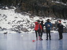 La Laguna Grande se suele congelar antes de las nevadas importantes.