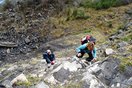 En la zona húmeda y mixta por encima del muro de entrada a la Ferrata del Sorrosal. 22-4-12.