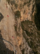 Se puede ver la barra de bomberos. Ferrata Cágate Lorito.