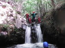 Primer salto desde abajo. Caudal fuerte.