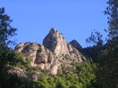 Vista hacia arriba de la moles de Montserrat
