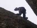 Descendiendo la Aguja de Santa Cecilia.