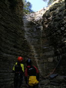 Nos vamos juntando en el fondo del Barranco de la Ollaza .