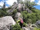 Descansillo bajo el Cuarto Resalte de la Ferrata de Santa Elena. 9--7-14.