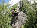 Iniciando el Ultimo Resalte de la Ferrata de Santa Elena. 9-7-14.