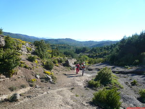 Llegando al los primero hilos de Agua del barranco