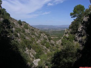 Entre el segundo y el tercer tramo el barranco se abre y deja entrar la luz