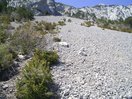 Pedrera  en la cara norte de Sierra Ferrera